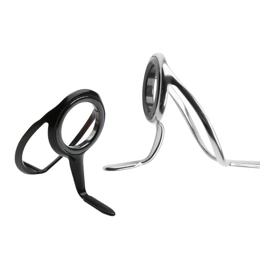 Stainless Steel Double Foot Guide Ring for Fishing Rods (0.65cm, 0.99cm, 2.19cm)