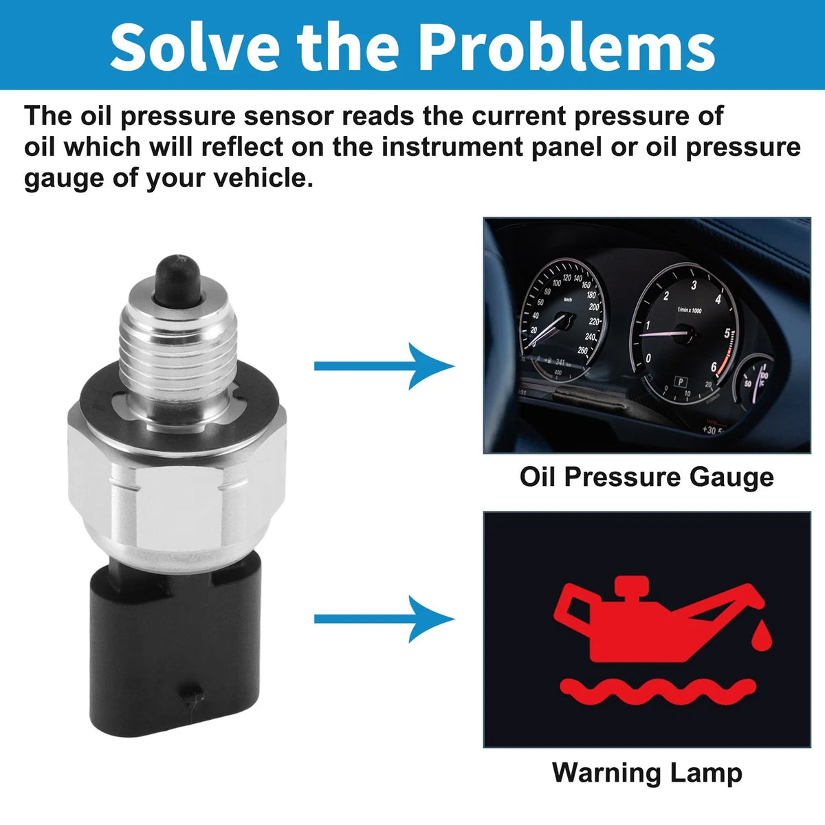 1 pcs Engine Oil Pressure Sensor No.12685371 for Cadillac CT5 (2022–2026)