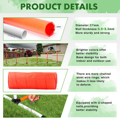 Dog Agility Course Set for Backyard Obstacle Training