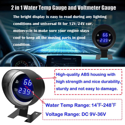 2X Water Temperature & 2" (52mm) Gauge for Universal Applications