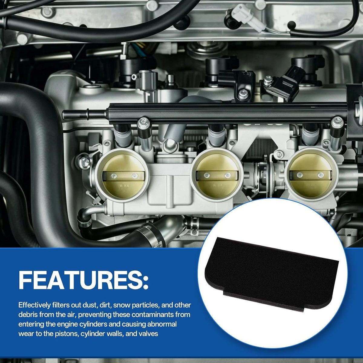 Air Filter for Yamaha RS90 Rage Vector Venture Nitro (2005–2018) 8ES-14451-00-00