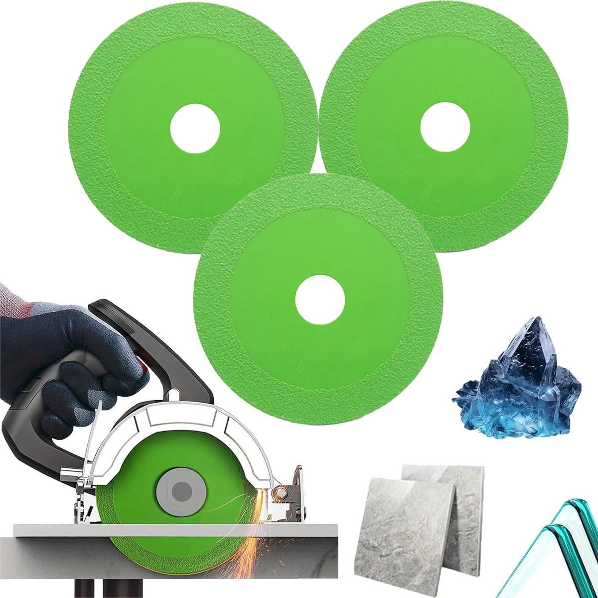Angle Grinder Polishing Pad and Tile Cutting Disc Set for