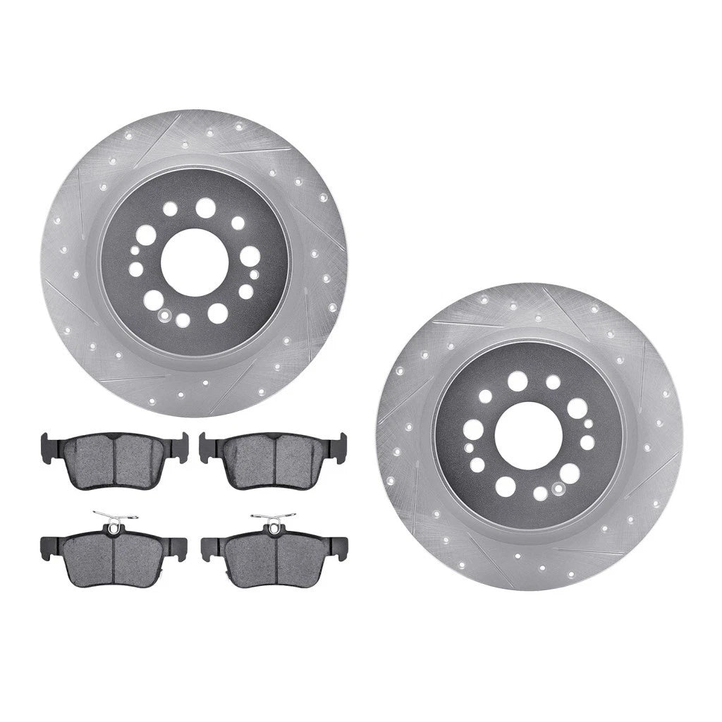 Set of 4 Drilled and Slotted Rotors for Acura RDX (2019) ALX-PAU-DF-7512-59110-CLA1