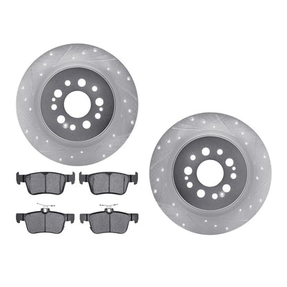 Set of 4 Drilled and Slotted Rotors for Acura RDX (2019) ALX-PAU-DF-7512-59110-CLA1