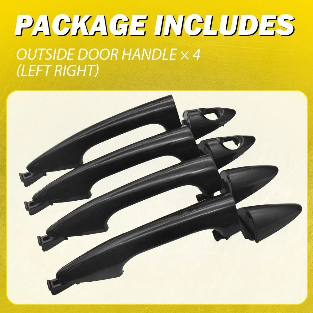 Set of 4 Outer Exterior Door Handles for Hyundai Accent (2012–2017)