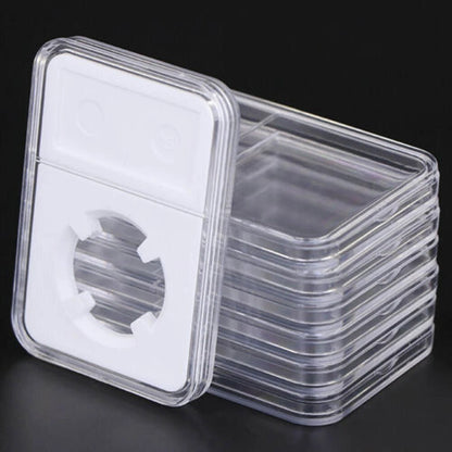 Set of 10 Coin Slab Holders Display Storage Box
