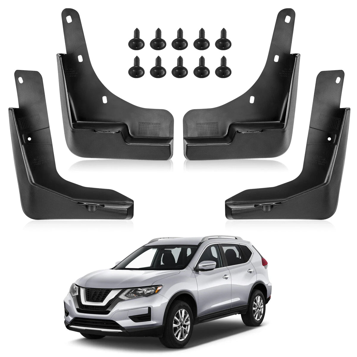 Set of 4 Mud Flaps Splash Guards for Nissan Rogue X-Trail (2014–2020)