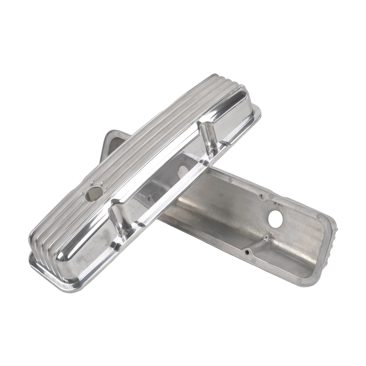 Short Valve Covers & 12" Oval Half Air Cleaner for Chevy SBC (1958–1986)
