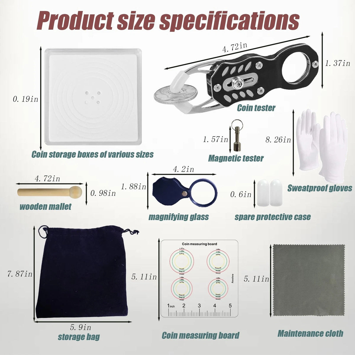 14PCS Coin Ping Test Kit for Silver Gold Coins