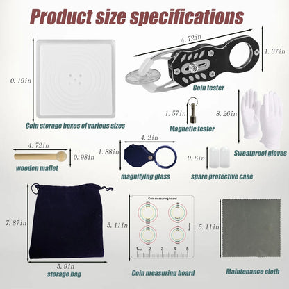 14PCS Coin Ping Test Kit for Silver Gold Coins