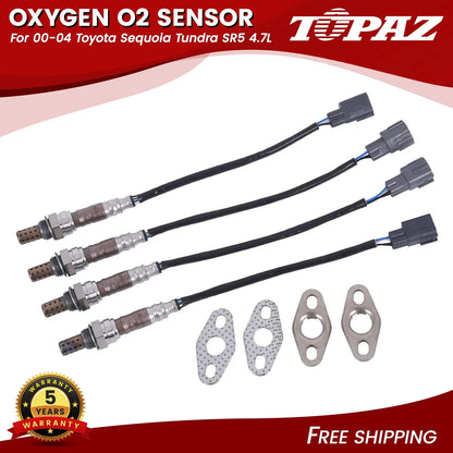 Set of 4 Oxygen O2 Sensors for Toyota Sequoia Tundra (2000–2004)