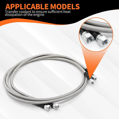 6AN 70" Transmission Fluid Oil Cooler Hose Line Kit for Compatible Vehicles