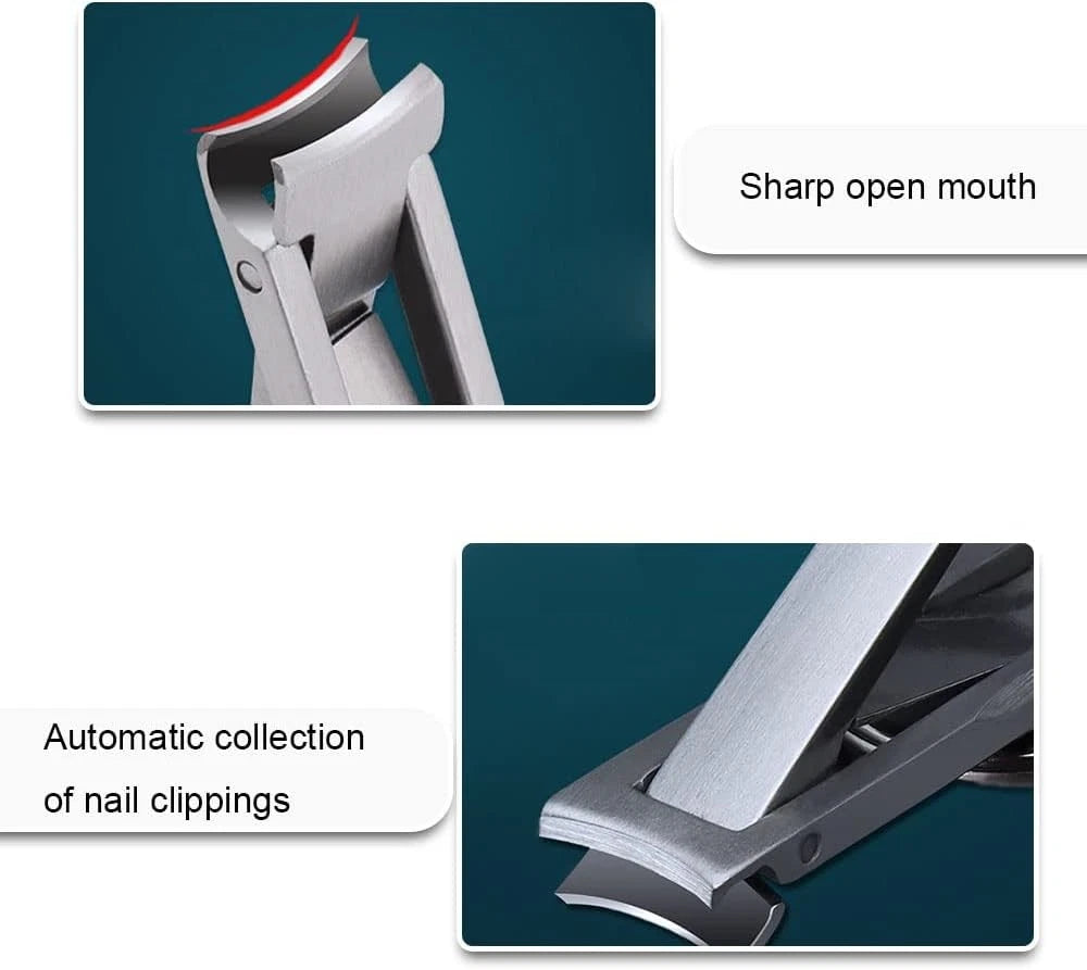 2X Ultra-Thin Nail Clippers with Key Ring for Universal Use