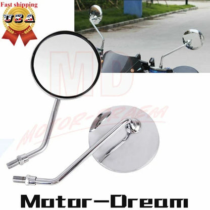 L&R Rearview Side Mirrors for Honda CB200-750 CL200-450 GL1000 CX500 (1973–1983)