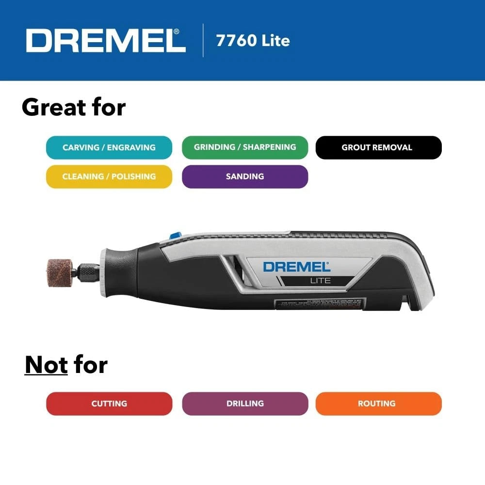 Dremel Lite 7760 Cordless Rotary Tool Kit with 10-Piece Accessories