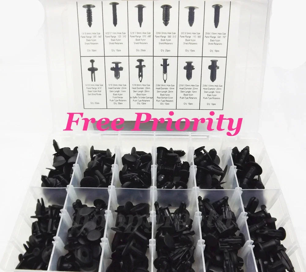 Push Pin Retainer Assortment Kit for Toyota Honda GM Ford (192PC)