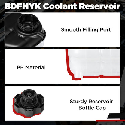 Coolant Overflow Reservoir Expansion Tank w/ Cap for Chevy Trax (2015–2020) 603-955