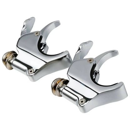 Quick Release Chrome Windshield Clamps for Harley Dyna Sportster (39mm 41mm 49mm)