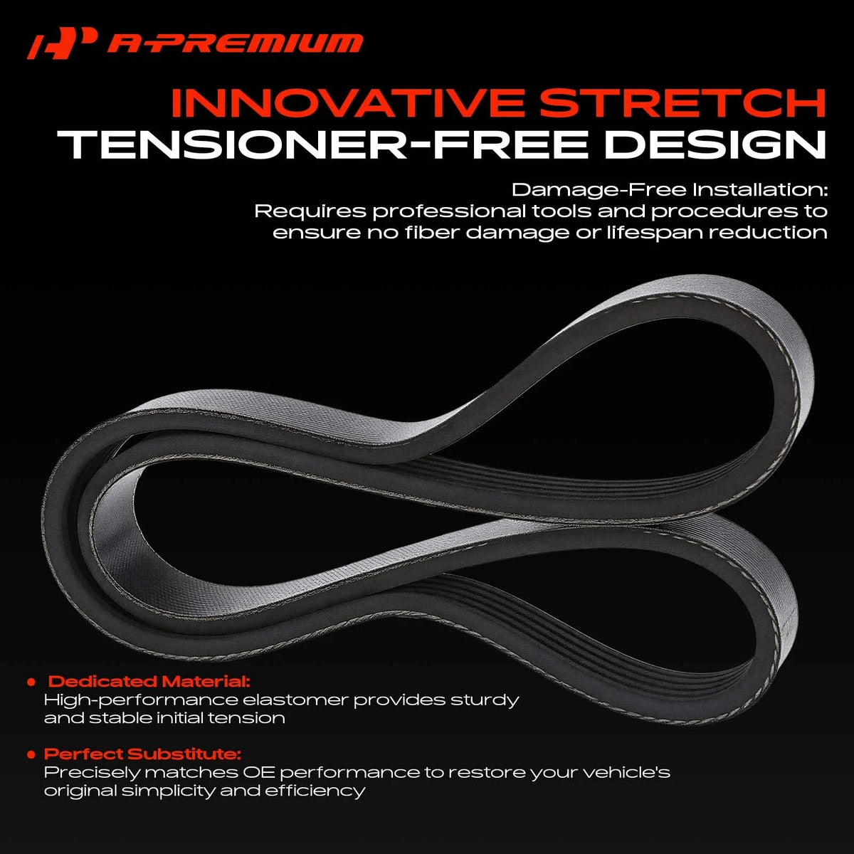 Serpentine Belt for Mazda 3 (2004–2009) 1143407, 1148907, K050264SF