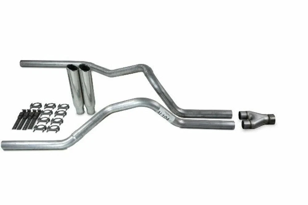 2.5" Dual Exhaust Kit for Chevy GMC 1500 (2019–2025) - Y Pipe, Clamp-On Tips