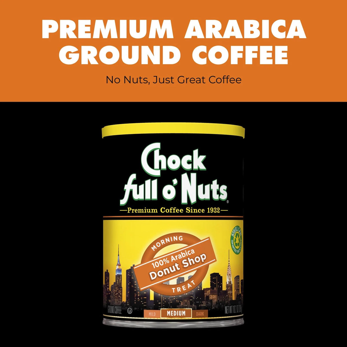 Pack of 6 Donut Shop Ground Coffee 10.2 Ounce