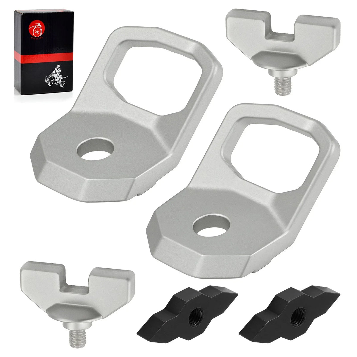 2Pcs Lock & Ride MAX D-Rings for Polaris Ranger XD 1500/Crew XD 1500 (2024–2025)