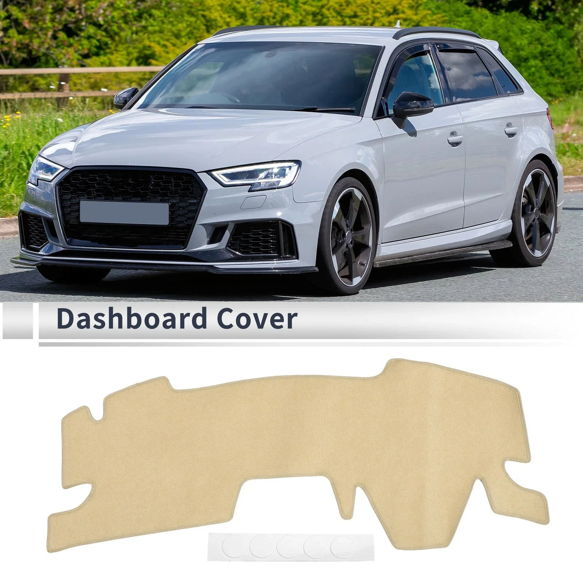 Dashboard Cover Mat for Toyota Yaris Cross (2021–2023) Sun Protector Beige