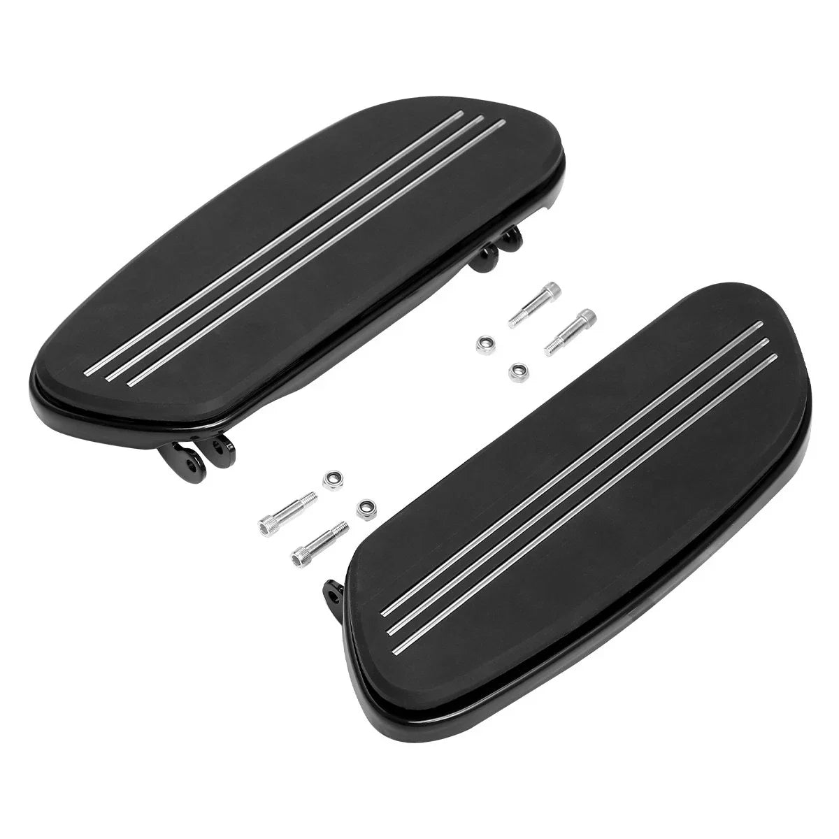 Set of 2 Black Floorboard Footpegs for Harley Road Glide (1993–2025)