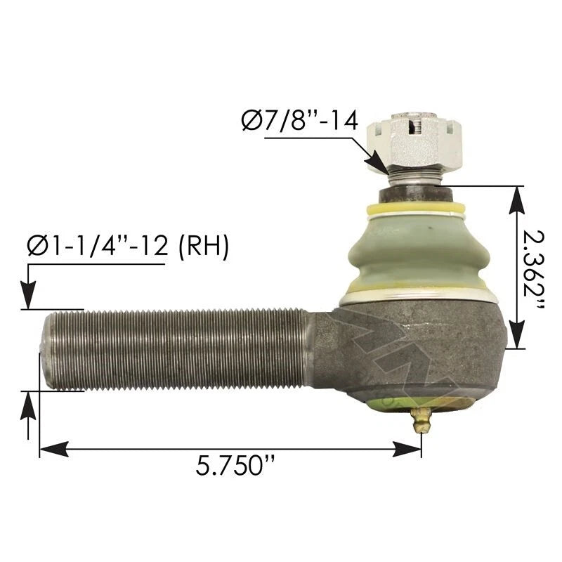 Tie Rod End for Part# FTR2225R, TE2456, R230056, ES2225R
