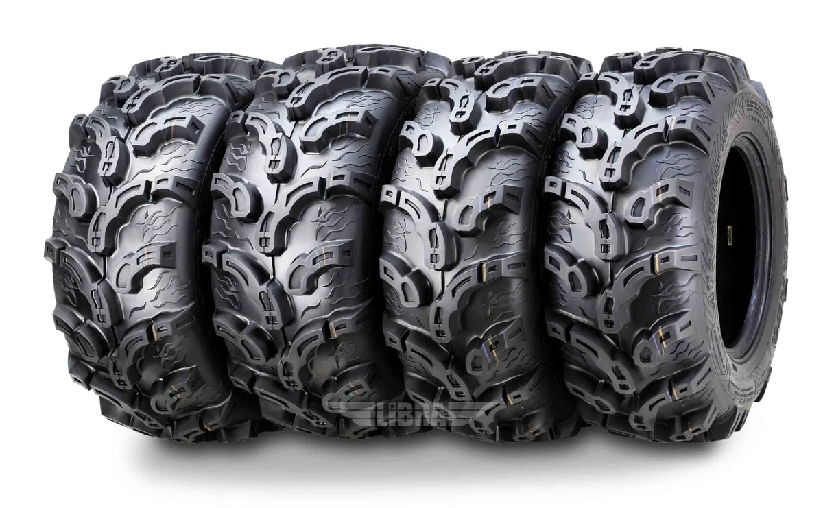 Set of 4 ATV Tires 25x8-12 Front 25x11-10 Rear 6PR P375 Ultra Deep Tread