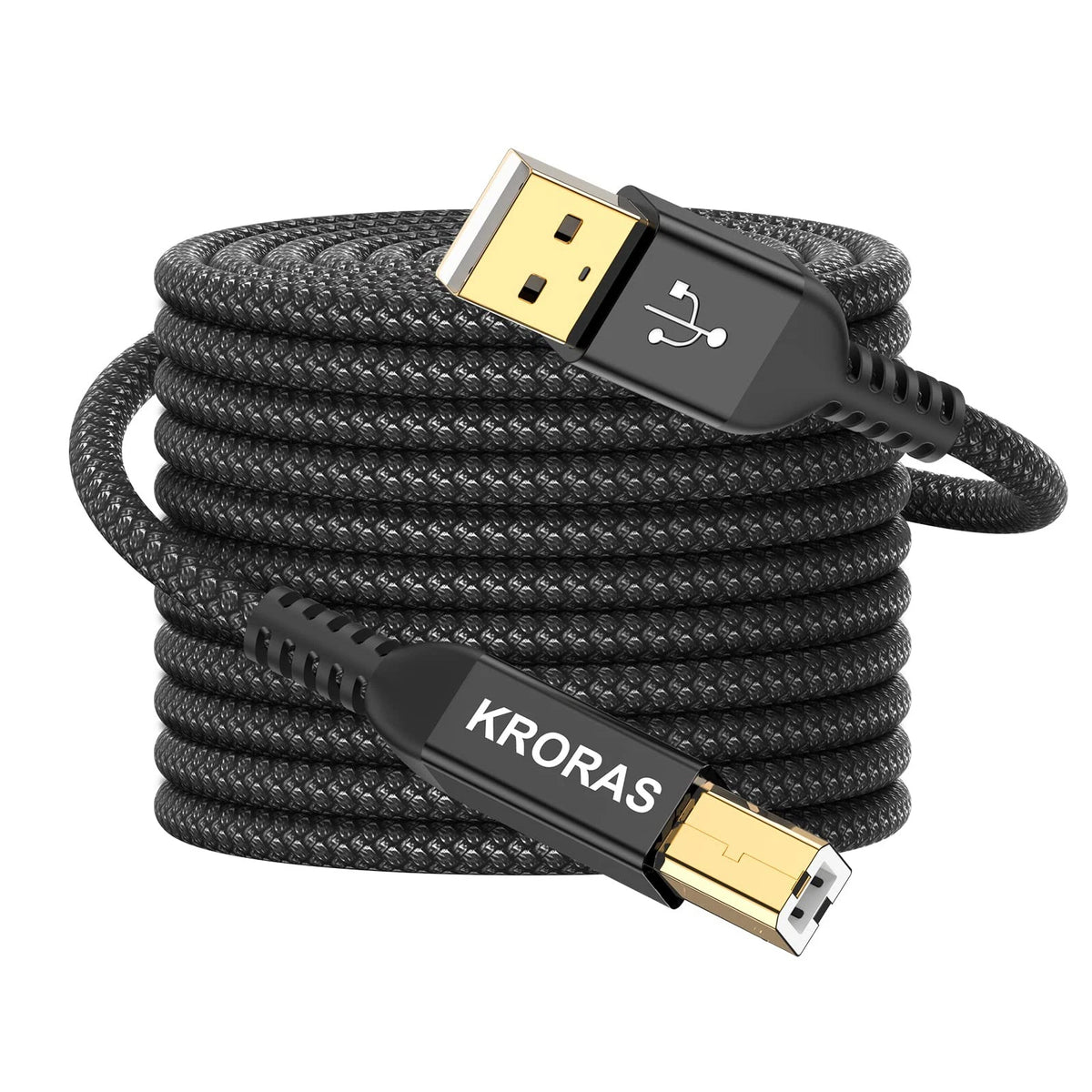 USB 2.0 Printer Cable for USB Type A Male to B Male (25 Feet)