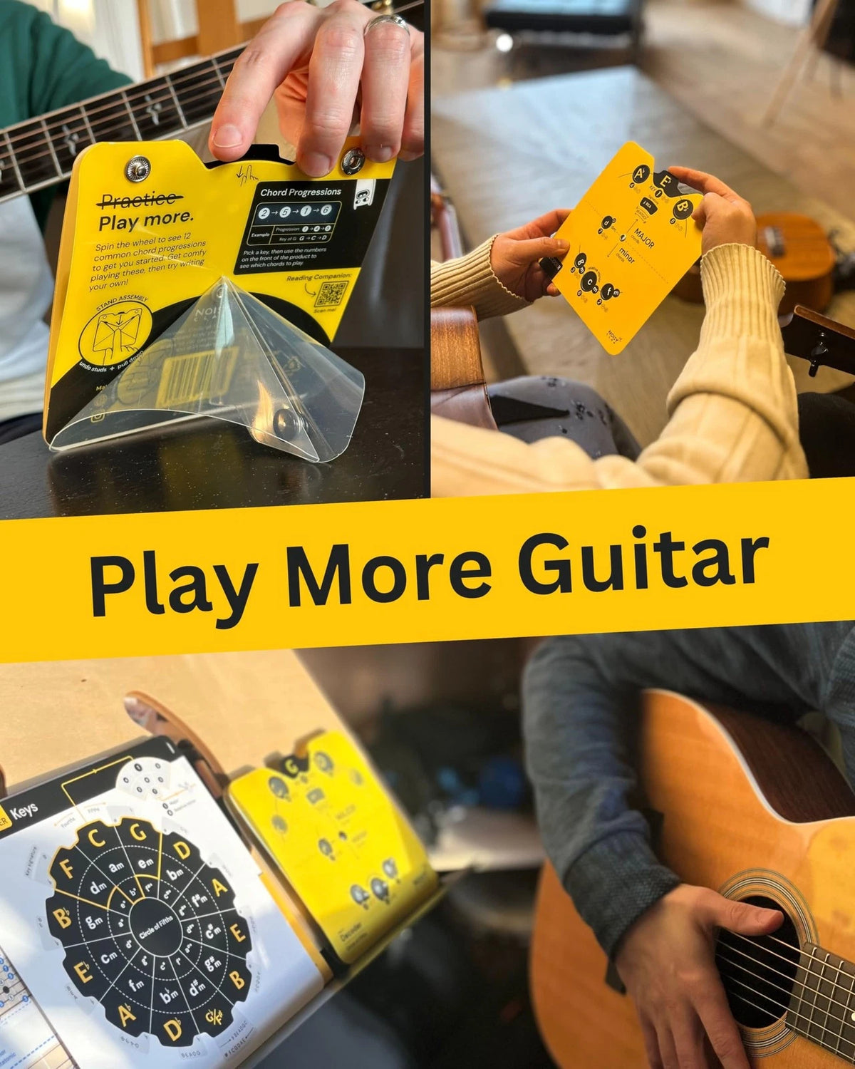 Guitar Circle of Fifths Wheel & Theory Book for Music Education