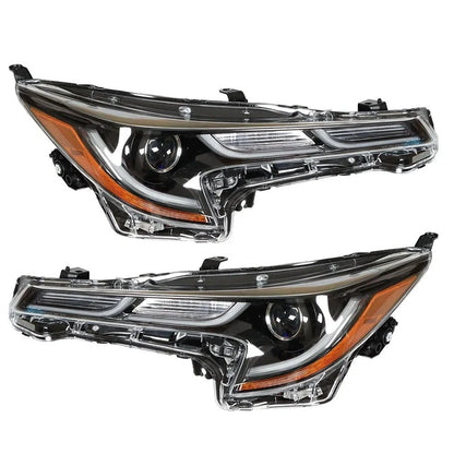 Replacement Headlight Set for Toyota Corolla (2020–2021) Black Halogen Clear
