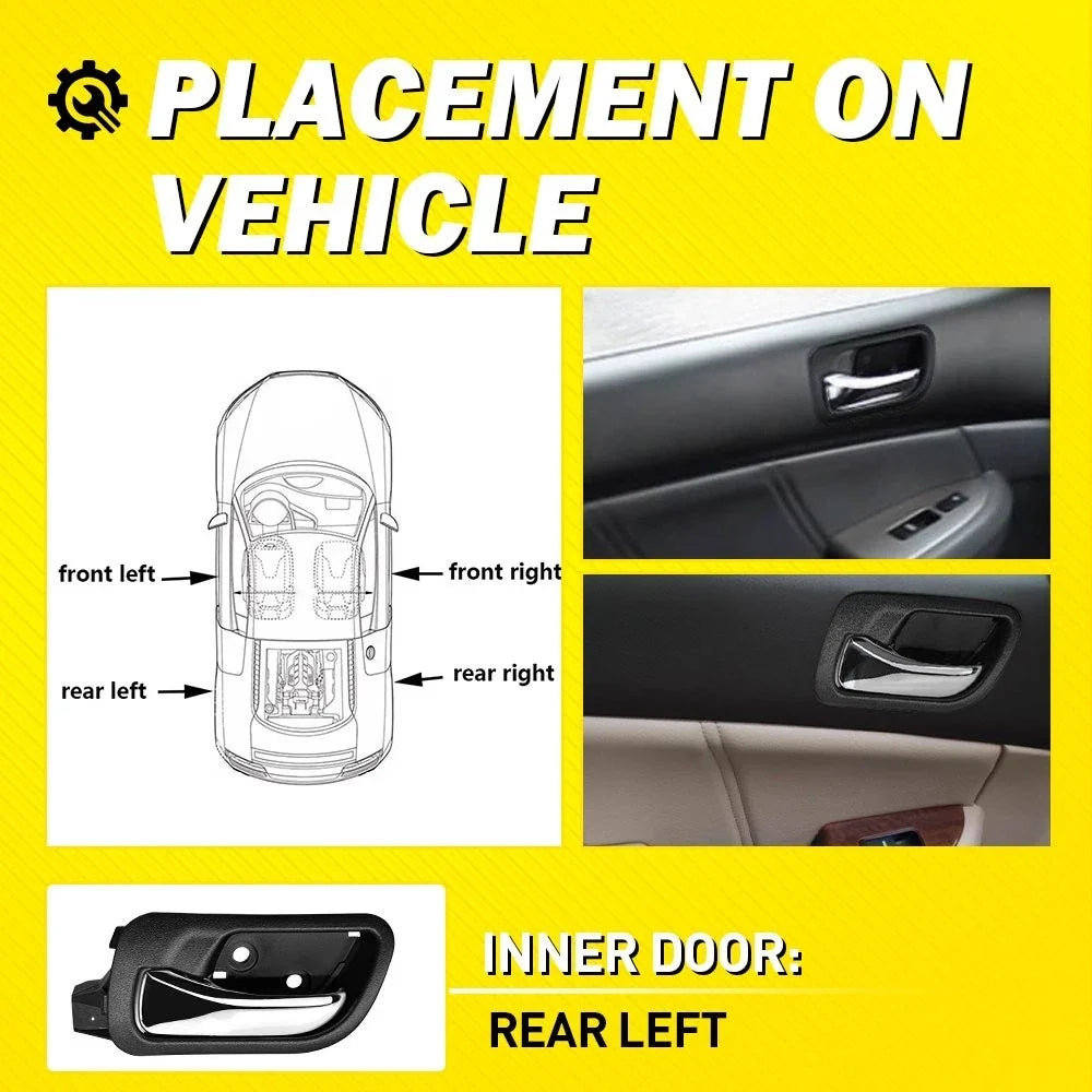 Rear Left Driver Side Interior Door Handle for Honda Accord Sedan (2003–2007) EPY