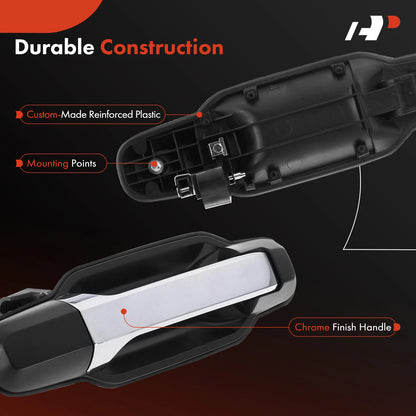 Rear Right Black Chrome Door Handle for Kia Sorento (2003–2006) 83660-3E051, 83660-3E021XX, 80780