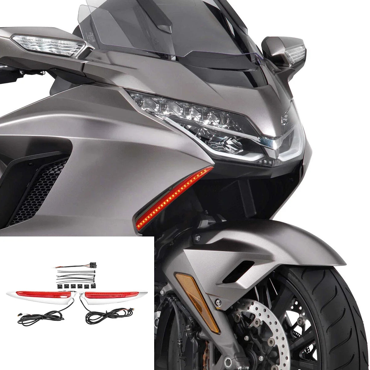 Front Upper Cowl Trim Lights for Honda Goldwing GL1800 (2018–2025)