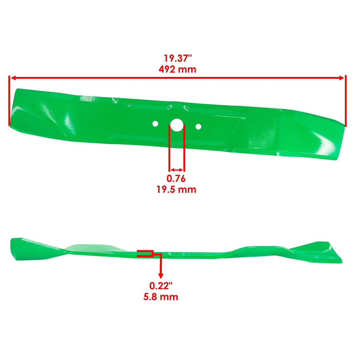 Set of 2 Mulching Blades for Cub Cadet 314 328 331 2130 2135 (MB183+MB183 - LA)