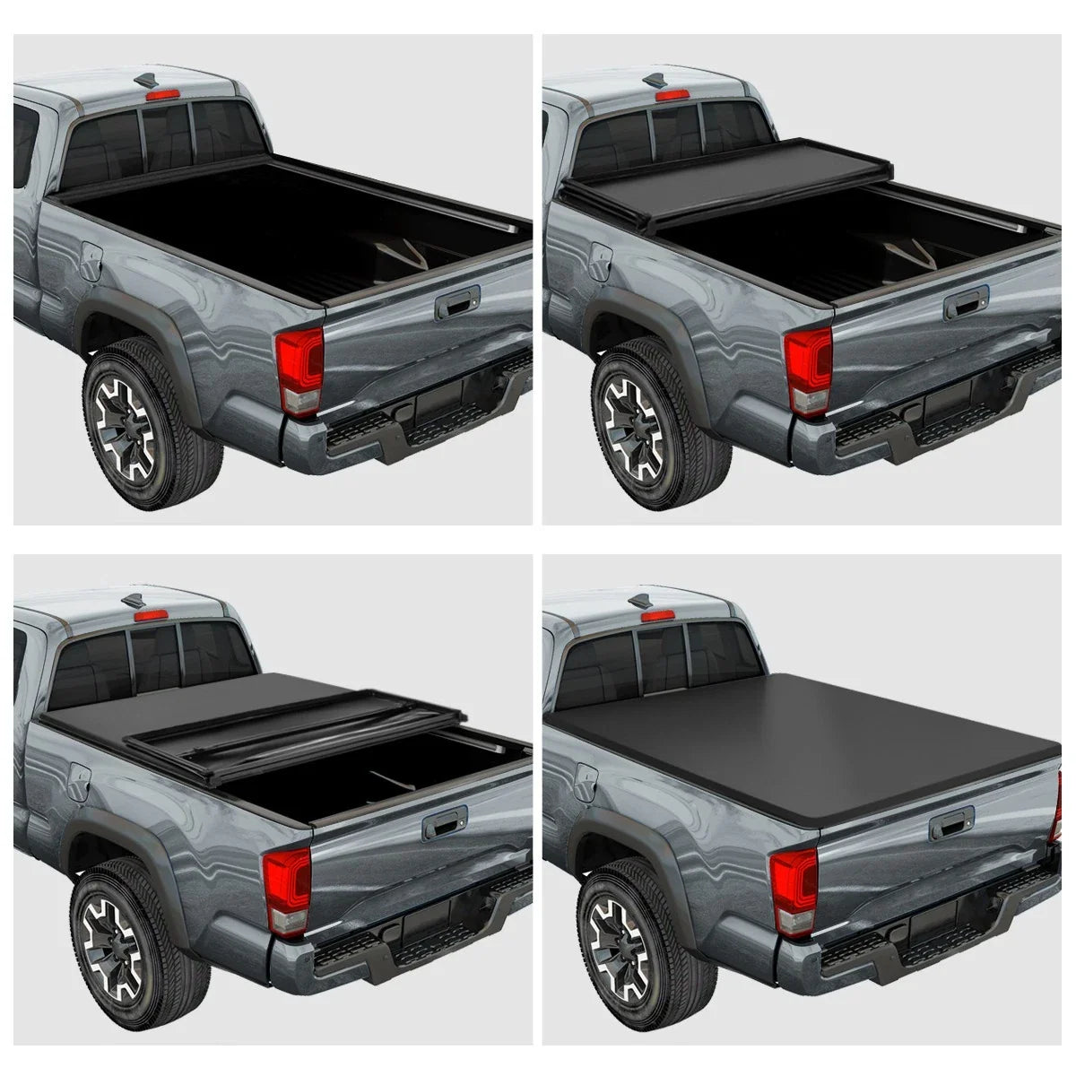 Vinyl Soft Top Tri-Fold Tonneau Cover for Silverado/Sierra (2007–2014) 6.5' Bed