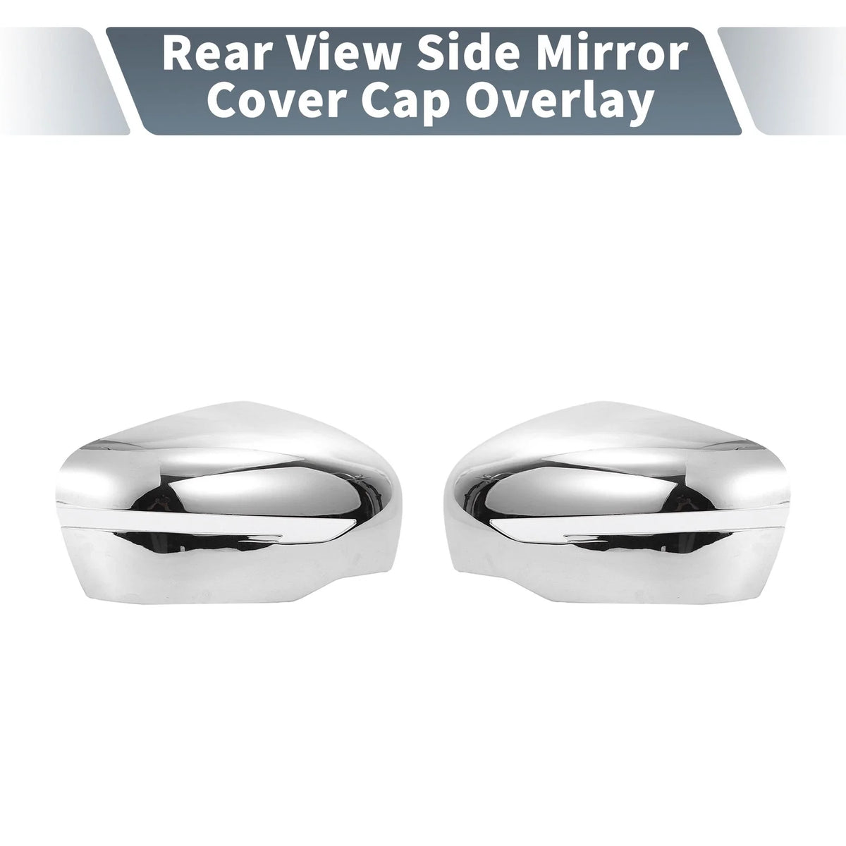 Pair Chrome Plated Rearview Mirror Cover Overlay for Nissan X-Trail Rogue (2014–2021)