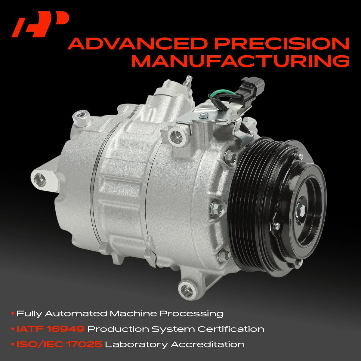 A/C Compressor with Clutch for Ford Edge, Lincoln Nautilus (2019–2024) - K2GZ19703B, 168337