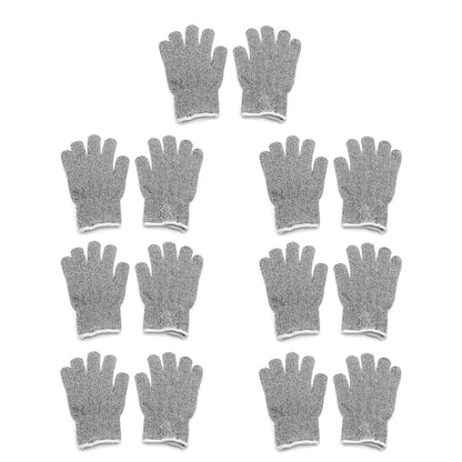 7 Pair Cut Resistant Gloves Level 5 Protection for Food Prep (In/Outdoor)