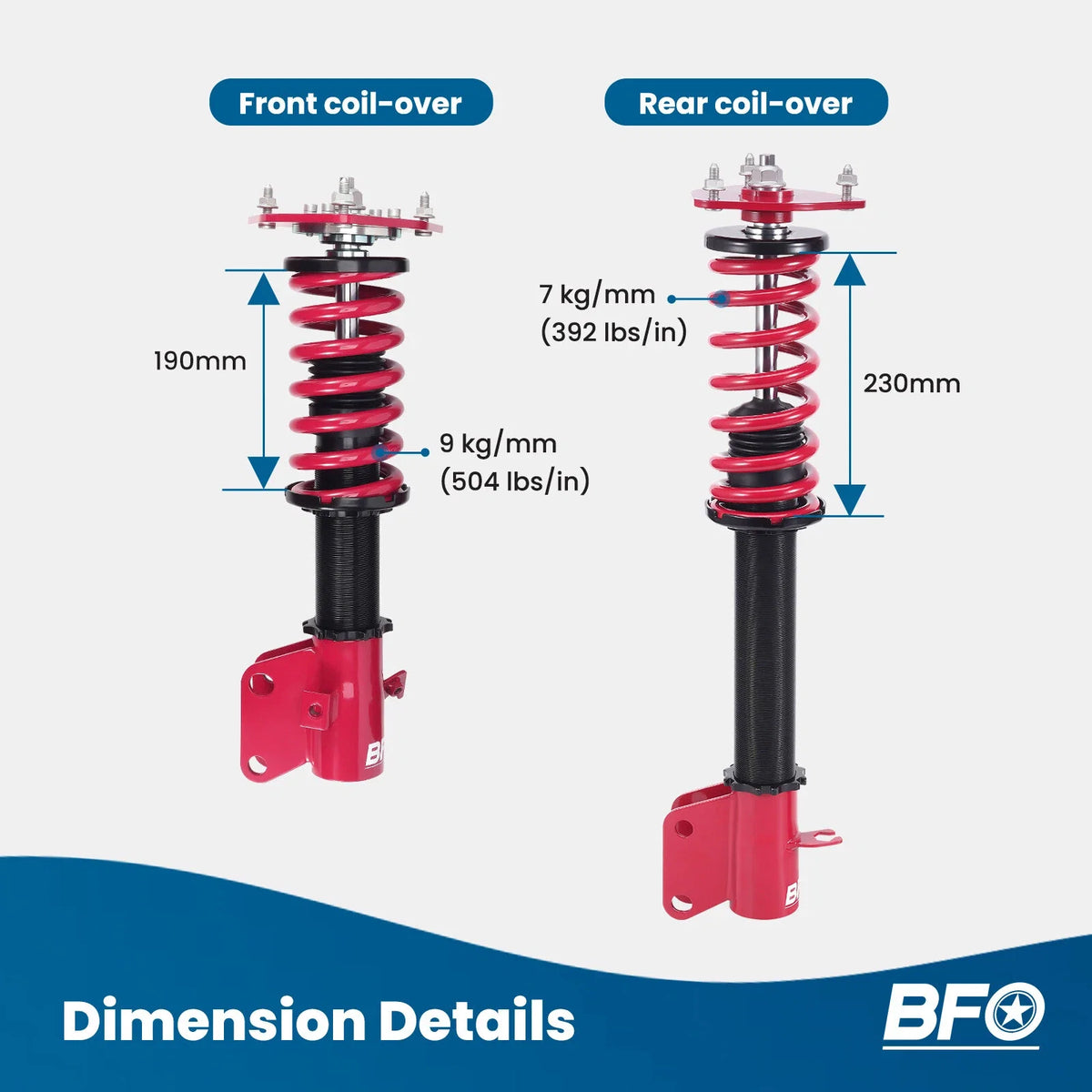 4X Coilovers Suspension Lowering Kit for Subaru Impreza WRX (2002–2007) Forester (2003–2008)