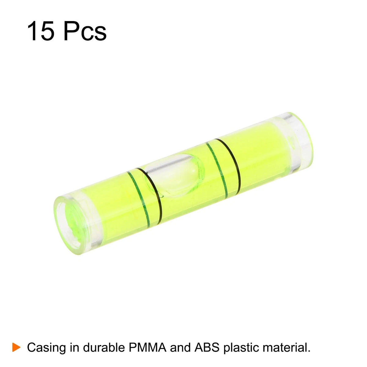 15pcs Small Cylindrical Bubble Level Vials for Automotive Use (8x35mm)