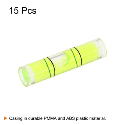 15pcs Small Cylindrical Bubble Level Vials for Automotive Use (8x35mm)