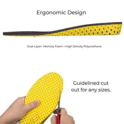 Height Increase Insole for Men US 8-13, Women US 10-15 (Elevator)
