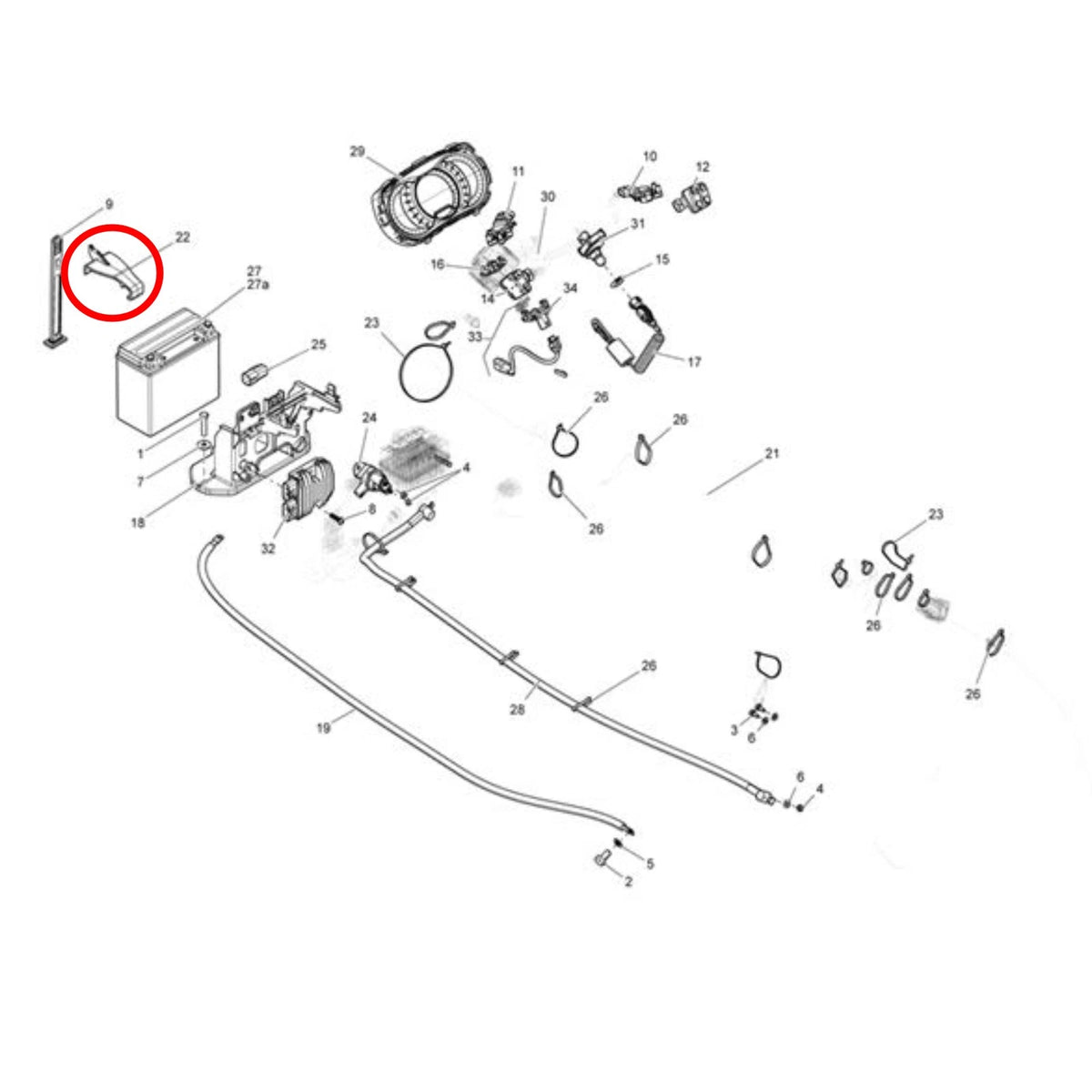 Electrical System Clip for Sea-Doo (OEM) (278003521)
