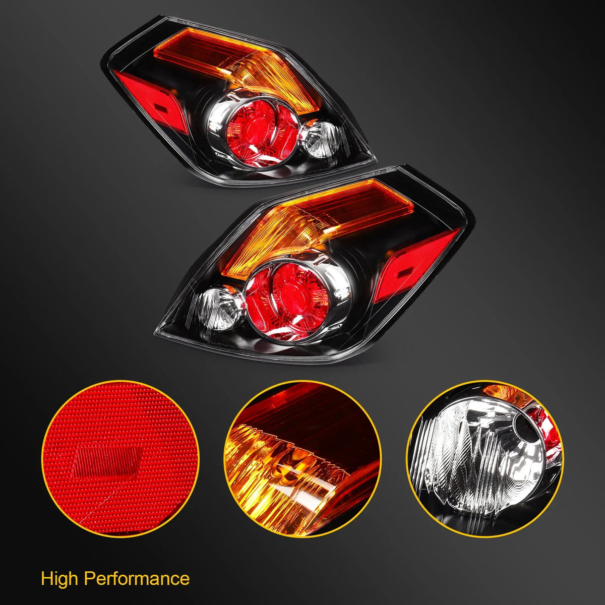 Tail Light Assembly for Nissan Altima 4-Door Sedan (2007–2012) Pair