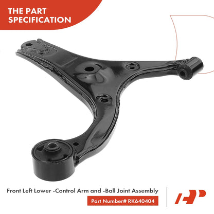 Set of 4 Front Lower Control Arms with Ball Joints for Hyundai Accent Kia Rio