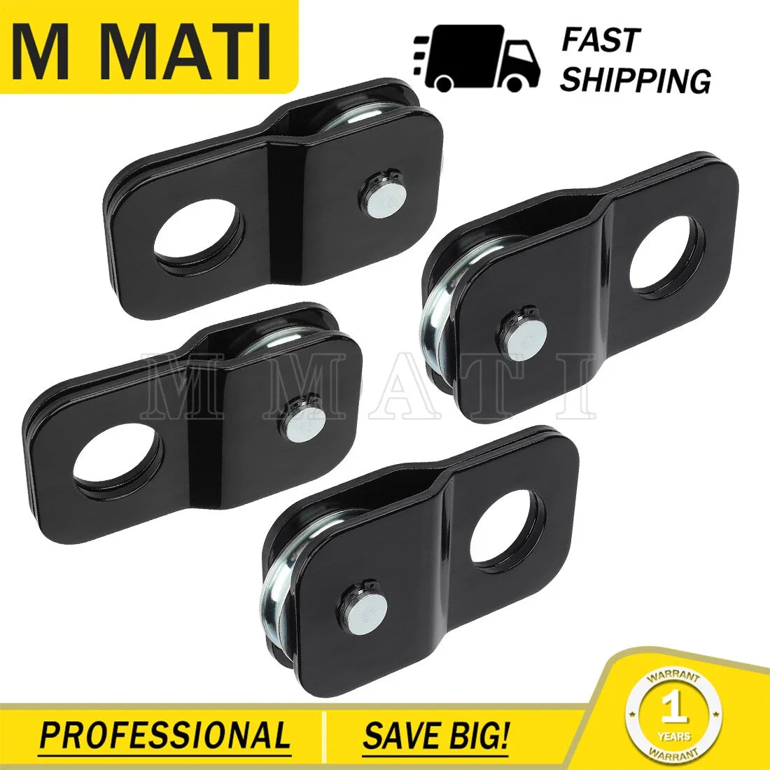 Set of 4 Heavy Duty Snatch Blocks for ATV UTV Winch (8,000 lbs Capacity)