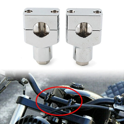 2Pcs Handlebar Riser Clamp Mount for Suzuki Harley